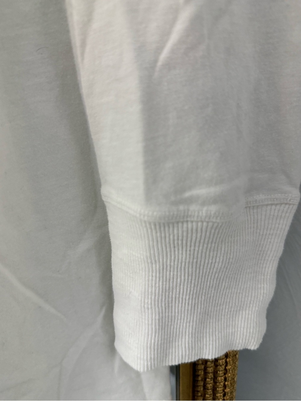 aerie Cream Ribbed-Neck Tee with Subtle Logo - Picture 14 of 16